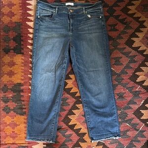 Loft cropped, straight leg  Blue Jeans size 14 (32)
